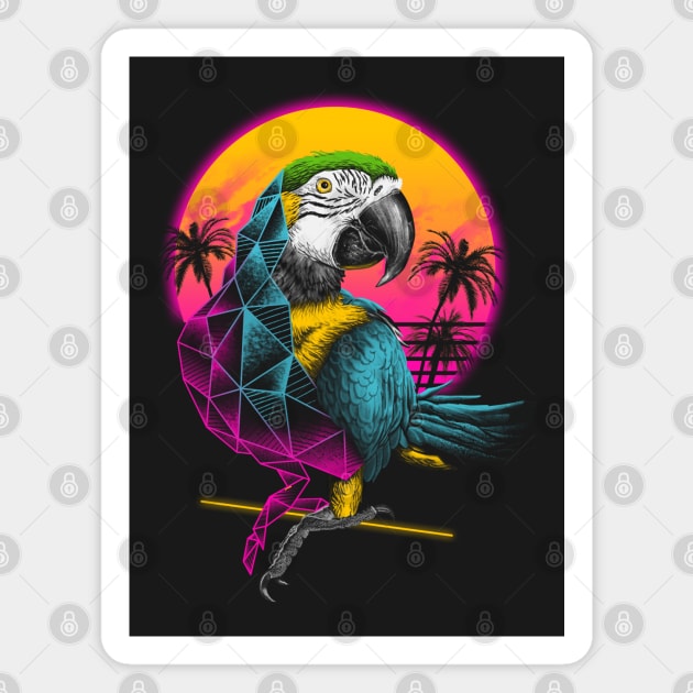 Rad Parrot Magnet by Vincent Trinidad Art